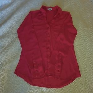 Express. Hot Pink. Portofino Blouse. Medium.